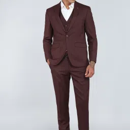 Men Tuxedo Style Self Design Suit-image-16