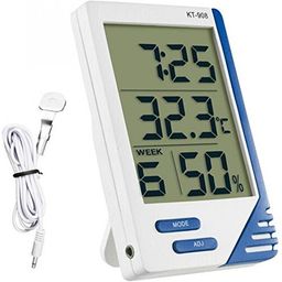MCP Digital Temperature & Humidity thermometer for Room with probe (KT-908) image 1