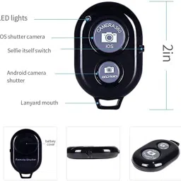 SOJUBA Remote Controller For Click Selfies Bluetooth Photo Clicker Video Shutter+PouchCamera Remote Control image 3