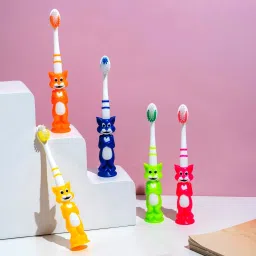 Premium Quality 6PC soft Plastic Toothbrush with tongue cleaner|brush for kids Soft Toothbrush-21