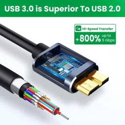 jihaan Usb C Type C Portable External Hard Disk Drive Hdd Cable Compatible50cm 4 inch type c to hdd hard drive disk cable image 3