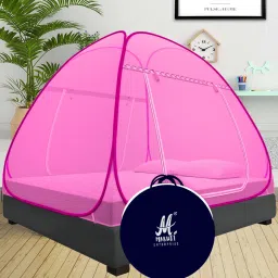 Polyester Adults Washable ® Double Bed , King Size , Big Large Super - 6x6, 7x7, 8x8, 6x6.5 ft - Foldable Portable Insect Screen Machhardani Mosquito Net-13