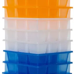 Orange, White, Blue Plastic Ice Cube Tray-image-56
