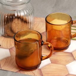 Versailles Amber 260 ML 6 Pcs Glass Coffee Mug-image-51