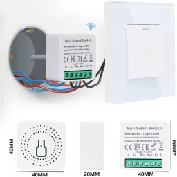 3ree HIGH QUALITY Smart WiFi Light Switch, 16A, Compatible with Remote Control Electronic Components Electronic Hobby Kit image 2