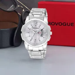 provogue Analog Watch with Day and Date Display Analog Watch- For Men SK-PG-4029-SLVR-SLVR Basic Analog Watch for Men with Day and Date Display image 2