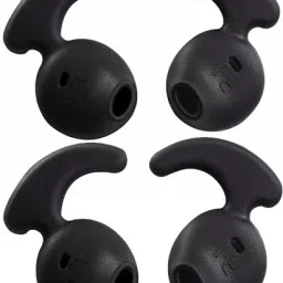 YTM 4 pcs (2 Pair) S7 Earbuds Silicone Replacement Ear Tips In The Ear Headphone CushionÂ Â (Pack of 4, Black) In The Ear Headphone Cushion-4