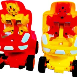 rvanco Unbreakable Mini Racing Converting Car to Robot Transformation Toy (Pack of 2) image 2