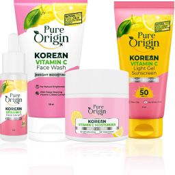 Korean Skincare Combo : Face Wash, 30ml Serum, Moisturizer & Light Gel Sunscreen with SPF 50 PA++++-image-23