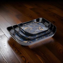 BPA Free Plastic Serving Tray for Home, Kitchen, Parties Tray-18