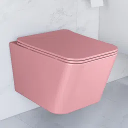 Ceramic Wall Hung Commode for Toilet/Rimless Western Commode/Commode with Soft Closing Toilet Seat - (Square ,P Trap - APS-3045) Western Commode-19