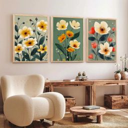 Floral Wall Art Home Decor Wall Painting For Living Room Office Bedroom Digital Reprint 13 inch x 10 inch Painting-image-92