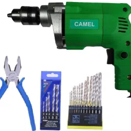 CD10 Drill Machine with 13Pcs Metal/Wood Drill Bit & 5Pcs Wall bit & 1Pc Piler Pistol Grip Drill-image-39