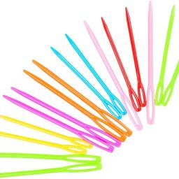 Large-Eye Plastic Sewing Needles, Colorful Safety Lacing Needles-image-61