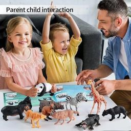 Mini Jungle Animals Figure Toys Play Set | 12 Pieces | Realistic-image-14