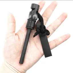 ® Magnesium Firestarter with Compass Camping Emergency Equipment Survival Flintsteel & Magnesium Fire Starter-11