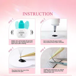 NAGARAKU Low Smell Extra Strong Eyelash Extension Glue 5ml - Black 1-2S image 4