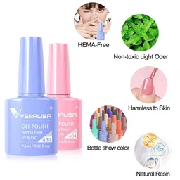 VENALISA Hema Free Soak Off UV LED Nail Gel Polish 7.5ml - 448 image 4