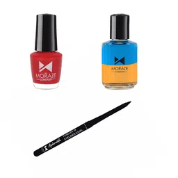Moraze Pack of Kajal 5ml with1 Nail Polish 30ml-image-35
