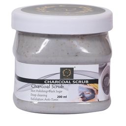 VONZO Charcoal Face & Body Scrub for Skin Polishing - 200 ml-10