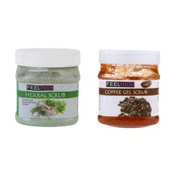 FEELHIGH Set of 2 Herbal & Coffee Face Scrubs - 500 ml Each-10