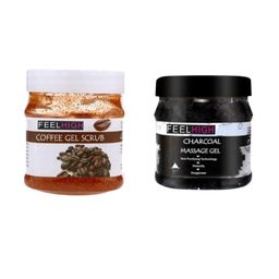 FEELHIGH Set Of 2 Coffee Gel Scrub & Charcoal Gel  500ml Each-22