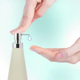 MARKET99 Cream Coloured Plastic Soap Dispenser 300ml-image-95