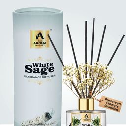 The Aroma Factory Transparent & White Sage Reed Aroma Oil Diffusers 100 ml-10