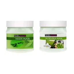 FEELHIGH Set of Neem & Aloevera Face Mask - 500 ml each-63