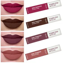 PERPAA Set Of 4 Waterproof Liquid Matte Power Stay Lipstick 4ml-84