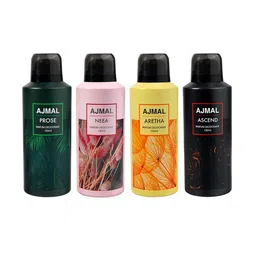 Ajmal Set Of 4 Prose Neea Aretha Ascent Perfume Deodorant 600ml-17
