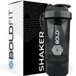BOLDFIT Black Solid Protein Shake Sipper Bottle 600ml-image-16