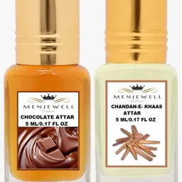 Menjewell Set of 2 Chocolate & Chandan E Khaas Attar 10 ml-17