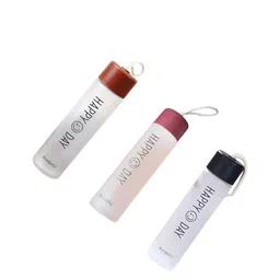 WELOUR Maroon & Black 3 Pieces Glass Water Bottles 450ml-picture-26