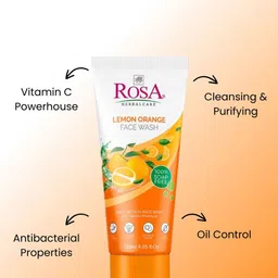 ROSA Set Of 2 Face Wash Lemon & Orange To Enhances Skin Complexion-120ml Each image 5