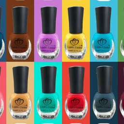 Looks United Set Of 12 High Gloss Smooth Finish Nail Enamel - 6ml Each-53