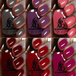 AQ FASHION Set Of 6 Power Lasting Glossy Finish Nail Polish - 9 ml Each-16