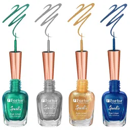 FORFOR Sparkle Set Of 4 Glitter Liquid Eyeliner- Green03, Golden04, Silver05, Royal Blue07-30