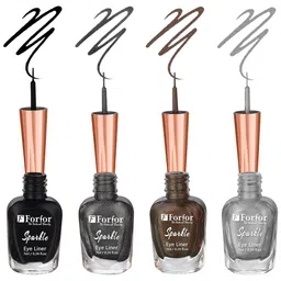 FORFOR Sparkle Set Of 4 Glitter Liquid Eyeliners - Black01, Grey02, Silver05, Brown06-40