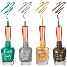 FORFOR Sparkle Set Of 4 Glitter Liquid Eyeliners - Green03, Golden04, Silver05, Brown06-22