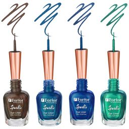 FORFOR Set of 4 Sparkle Water-Proof Liquid Glitter Eyeliners 7ml Each - Shades 06+07+08+03-14