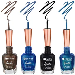 FORFOR Set of 4 Sparkle Water-Proof Liquid Glitter Eyeliners 7ml Each - Shades 07+08+01+06-10