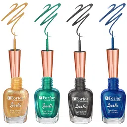 FORFOR Set of 4 Sparkle Water-Proof Liquid Glitter Eyeliners 7ml Each - Shades 02+03+04+07-18