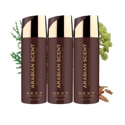 NEXT CARE Set Of 3 Arabian Scent Premium Oudh Body Spray- 200 ml Each-33