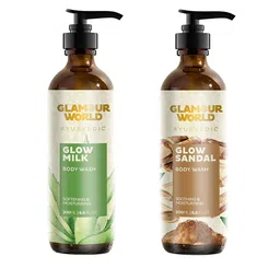Glamour World Ayurvedic Glow Set Of 2 Milk & Sandal Body Wash 200 ml Each-21