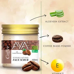 AYA Set Of 2 Coffee & Ubtan Exfoliating Face Scrubs 100 ml Each image 2