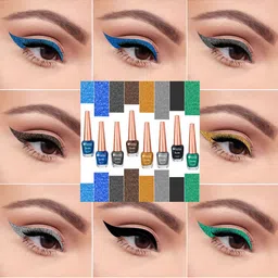 FORFOR Set of 4 Sparkle Water-Proof Sensational Liquid Glitter Eyeliners - 7 ml each image 2