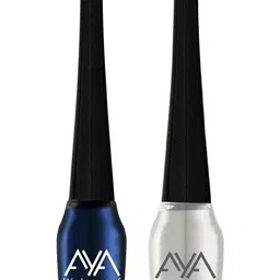 AYA Set of 2 Blue & Silver Waterproof Liquid Eyeliner 5ml Each image 2