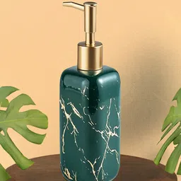 Kuber Industries Abstract Ceramic Liquid Soap Dispenser 300 ml-13