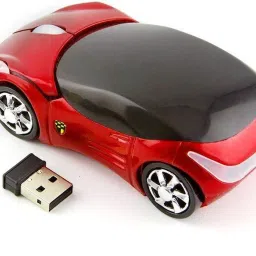microware Cool Sport Car Shaped Mouse 2.4GHz Wireless Car Mouse Ultra Small Optical Gaming Mouse Mini Office Mice for PC Computer Laptop Perfect Present for Kids or Girls (Red) Wireless Ambidextrous OpticalGaming Mousewith Bluetooth-picture-7